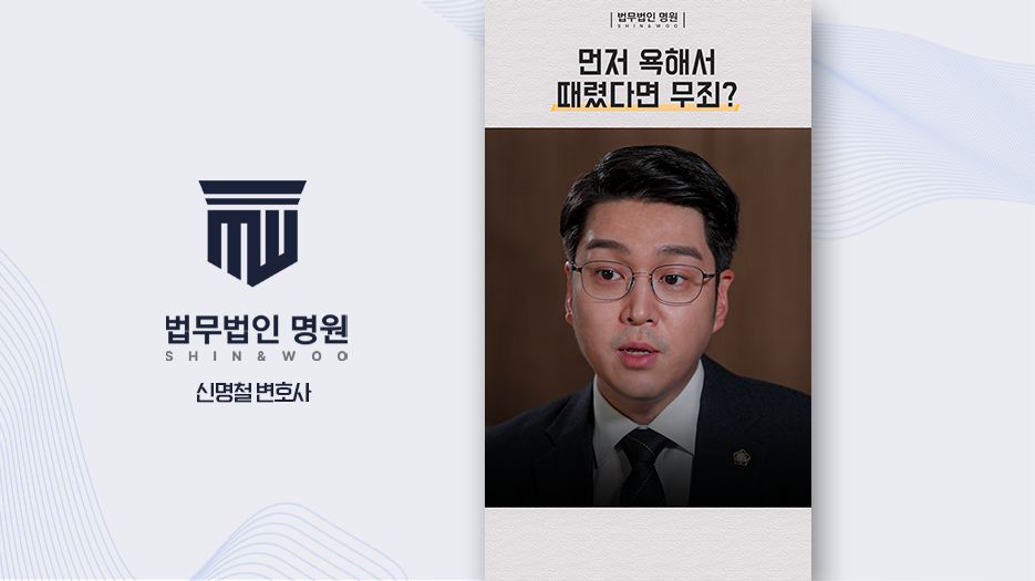[형사전문변호사] 상대가 먼저 욕해서 때렸는데 폭행죄가 성립되나요? 